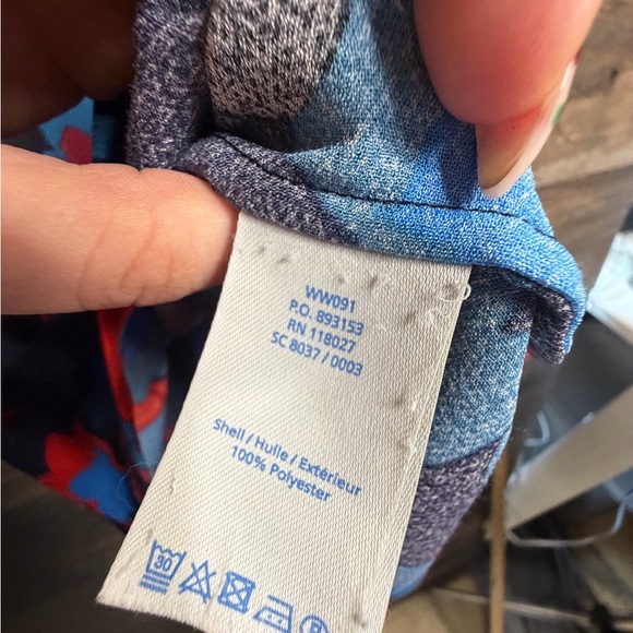 Boden Navy Dress with Red and Blue Floral Pattern - Picture 4 of 10